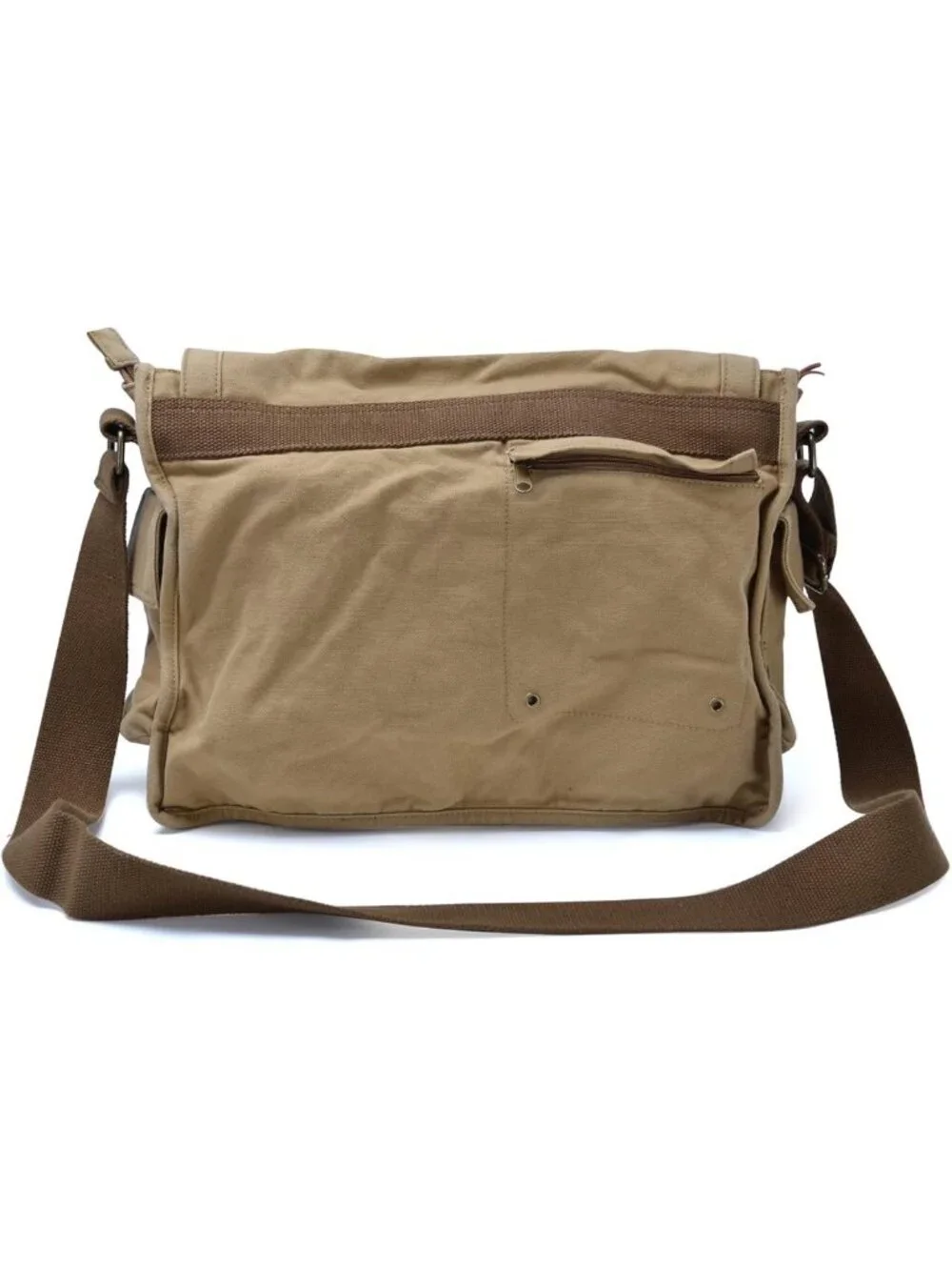 Vintage Canvas Messenger Bag - Stylish Crossbody Satchel for Travel & Everyday